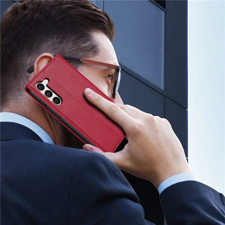 BKS-001 For Samsung Galaxy S23+ Case Magnetic Auto Closing Leather Wallet Cover
