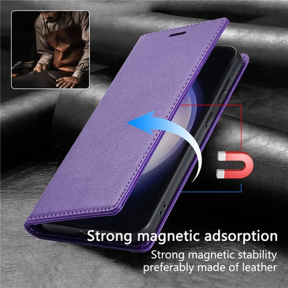 BKS-001 For Samsung Galaxy S23+ Case Magnetic Auto Closing Leather Wallet Cover