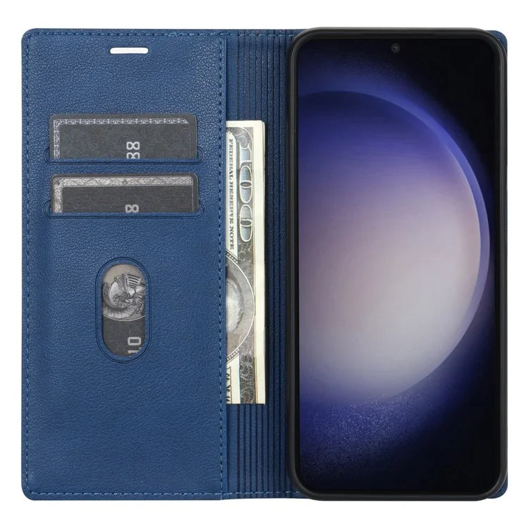 BKS-001 For Samsung Galaxy S23+ Case Magnetic Auto Closing Leather Wallet Cover