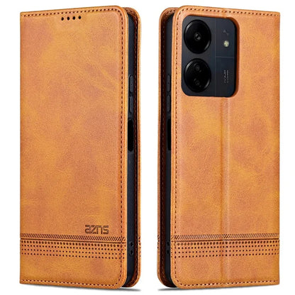 AZNS For Xiaomi Poco C65 4G / Redmi 13C Leather Case Wallet Magnetic Phone Cover