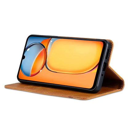 AZNS For Xiaomi Poco C65 4G / Redmi 13C Leather Case Wallet Magnetic Phone Cover