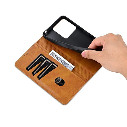 AZNS For Xiaomi Poco C65 4G / Redmi 13C Leather Case Wallet Magnetic Phone Cover