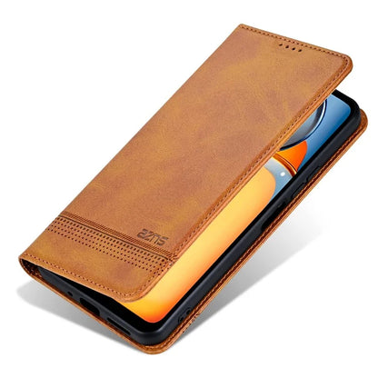 AZNS For Xiaomi Poco C65 4G / Redmi 13C Leather Case Wallet Magnetic Phone Cover