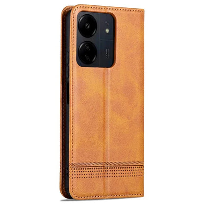 AZNS For Xiaomi Poco C65 4G / Redmi 13C Leather Case Wallet Magnetic Phone Cover