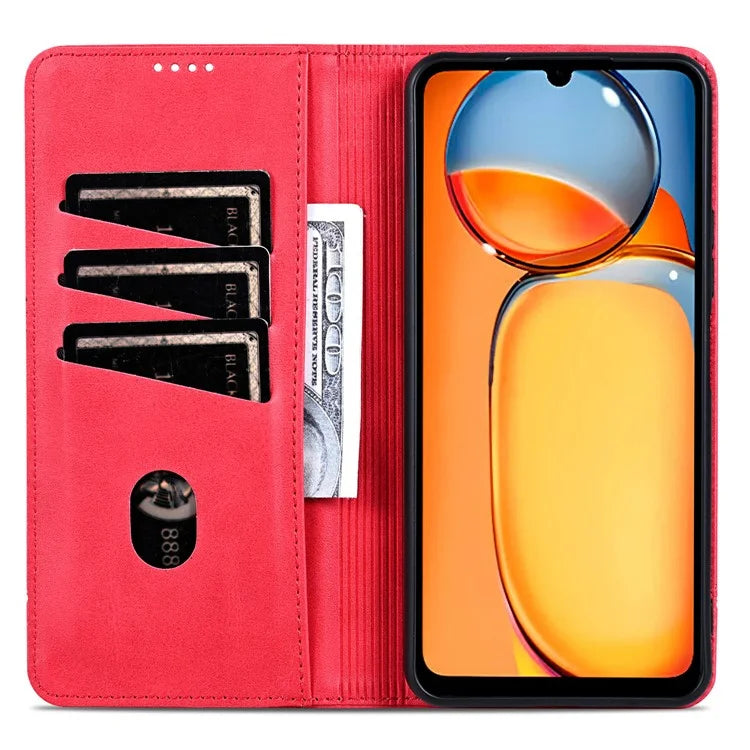 AZNS For Xiaomi Poco C65 4G / Redmi 13C Leather Case Wallet Magnetic Phone Cover