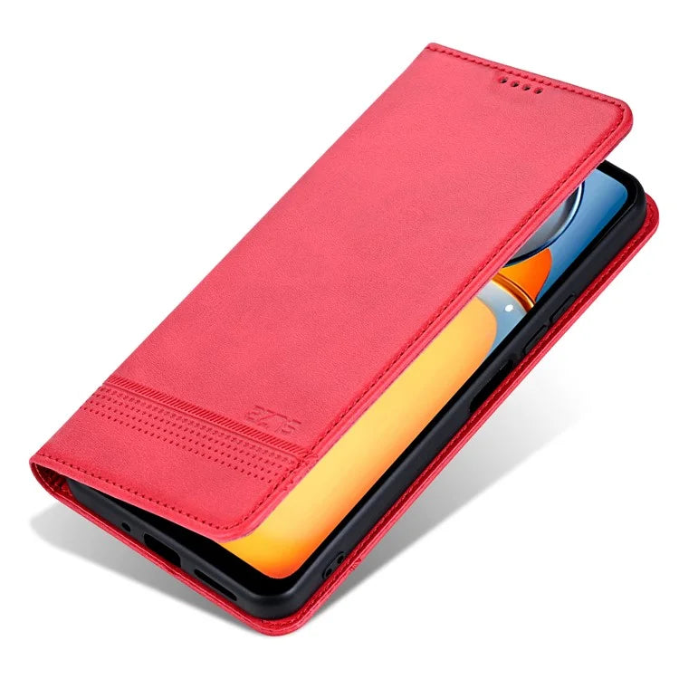 AZNS For Xiaomi Poco C65 4G / Redmi 13C Leather Case Wallet Magnetic Phone Cover