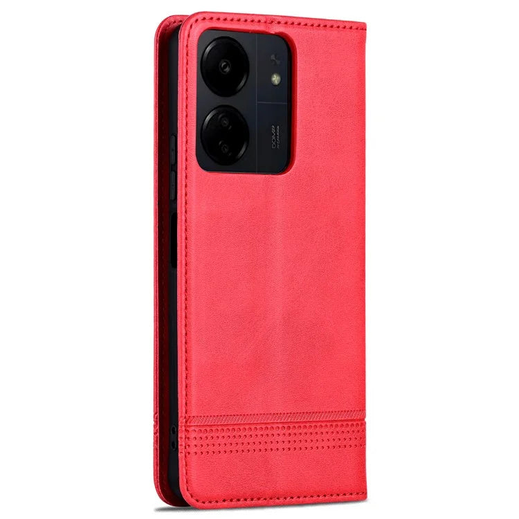 AZNS For Xiaomi Poco C65 4G / Redmi 13C Leather Case Wallet Magnetic Phone Cover