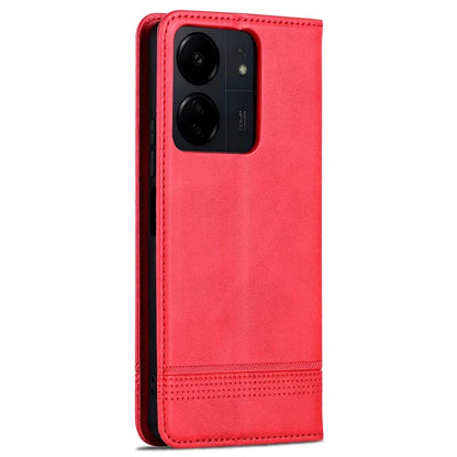 AZNS For Xiaomi Poco C65 4G / Redmi 13C Leather Case Wallet Magnetic Phone Cover