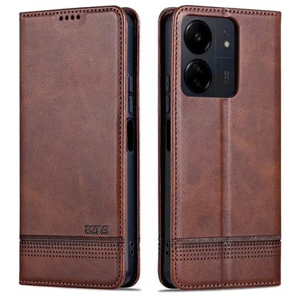 AZNS For Xiaomi Poco C65 4G / Redmi 13C Leather Case Wallet Magnetic Phone Cover
