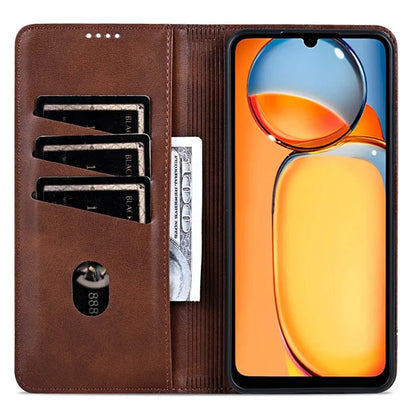 AZNS For Xiaomi Poco C65 4G / Redmi 13C Leather Case Wallet Magnetic Phone Cover