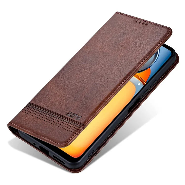 AZNS For Xiaomi Poco C65 4G / Redmi 13C Leather Case Wallet Magnetic Phone Cover