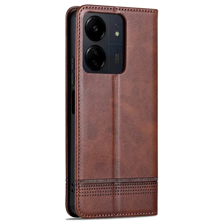 AZNS For Xiaomi Poco C65 4G / Redmi 13C Leather Case Wallet Magnetic Phone Cover