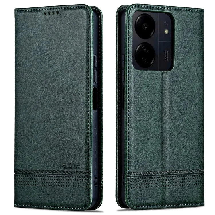 AZNS For Xiaomi Poco C65 4G / Redmi 13C Leather Case Wallet Magnetic Phone Cover