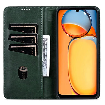 AZNS For Xiaomi Poco C65 4G / Redmi 13C Leather Case Wallet Magnetic Phone Cover