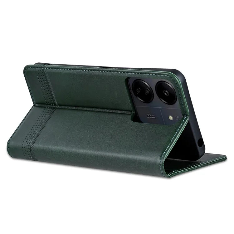 AZNS For Xiaomi Poco C65 4G / Redmi 13C Leather Case Wallet Magnetic Phone Cover