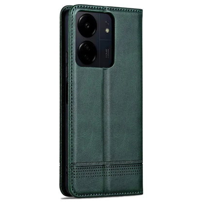 AZNS For Xiaomi Poco C65 4G / Redmi 13C Leather Case Wallet Magnetic Phone Cover