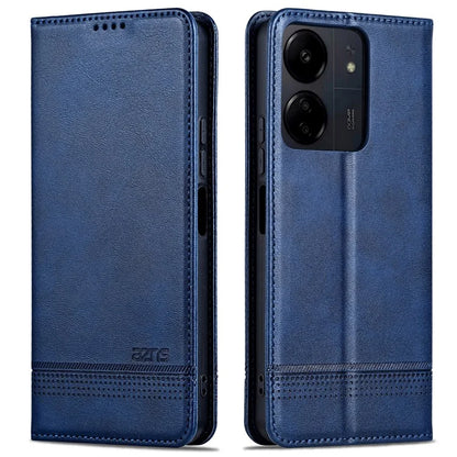 AZNS For Xiaomi Poco C65 4G / Redmi 13C Leather Case Wallet Magnetic Phone Cover
