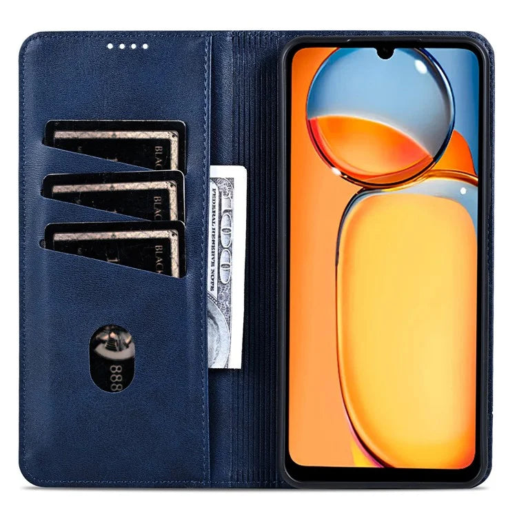 AZNS For Xiaomi Poco C65 4G / Redmi 13C Leather Case Wallet Magnetic Phone Cover