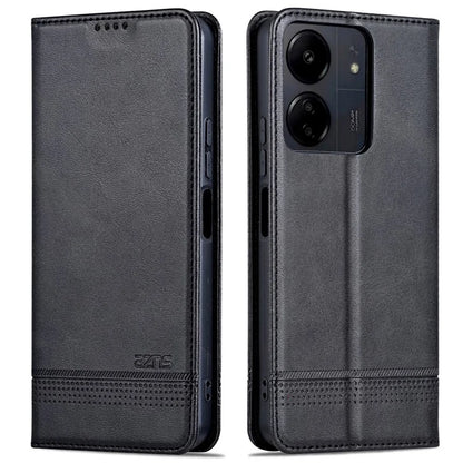 AZNS For Xiaomi Poco C65 4G / Redmi 13C Leather Case Wallet Magnetic Phone Cover