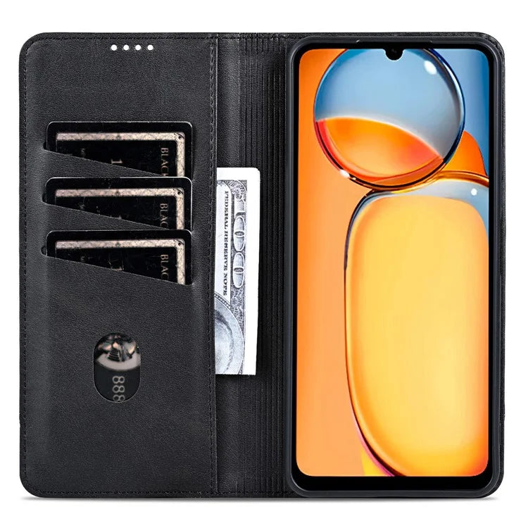 AZNS For Xiaomi Poco C65 4G / Redmi 13C Leather Case Wallet Magnetic Phone Cover