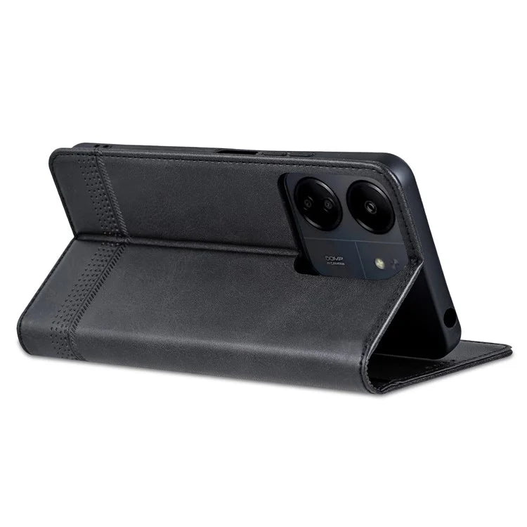 AZNS For Xiaomi Poco C65 4G / Redmi 13C Leather Case Wallet Magnetic Phone Cover