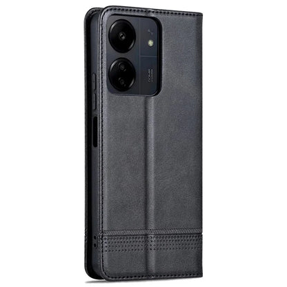 AZNS For Xiaomi Poco C65 4G / Redmi 13C Leather Case Wallet Magnetic Phone Cover