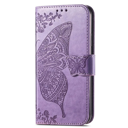 For Samsung Galaxy S24 Case Butterfly Pattern Leather Wallet Cover