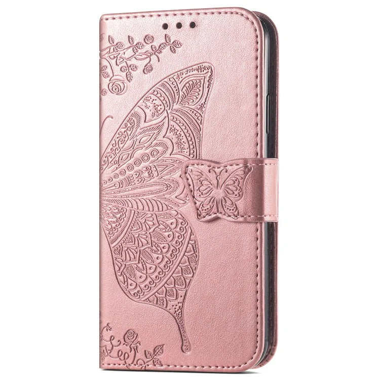 For Samsung Galaxy S24 Case Butterfly Pattern Leather Wallet Cover