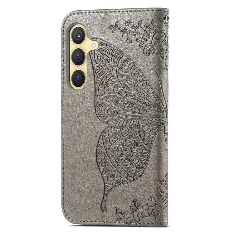 For Samsung Galaxy S24 Case Butterfly Pattern Leather Wallet Cover