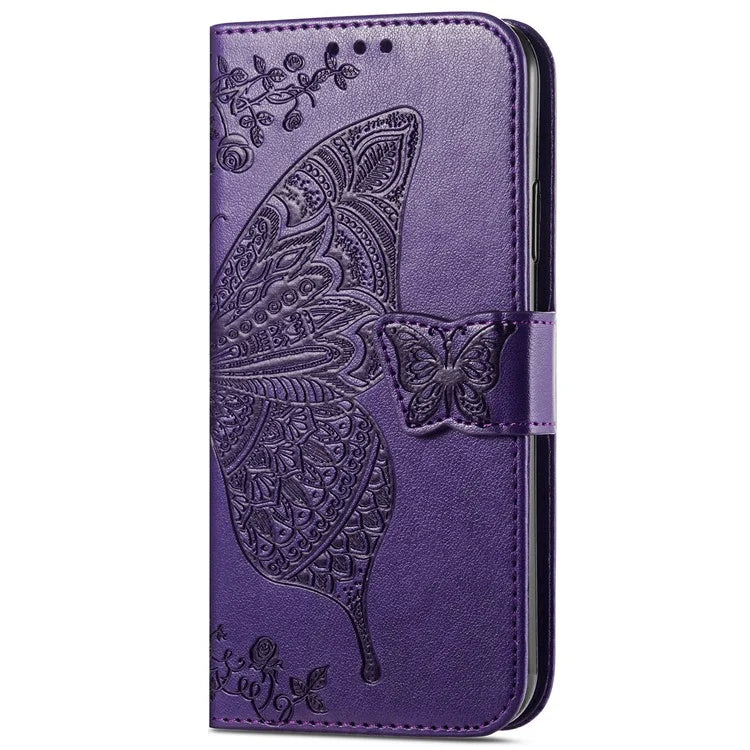 For Samsung Galaxy S24 Case Butterfly Pattern Leather Wallet Cover