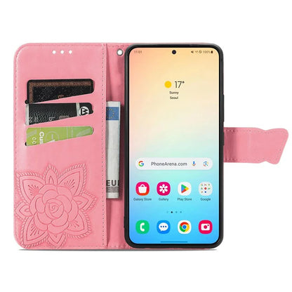 For Samsung Galaxy S24 Case Butterfly Pattern Leather Wallet Cover