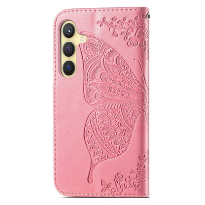 For Samsung Galaxy S24 Case Butterfly Pattern Leather Wallet Cover