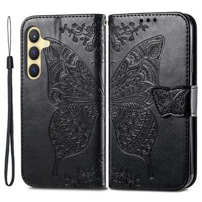 For Samsung Galaxy S24 Case Butterfly Pattern Leather Wallet Cover