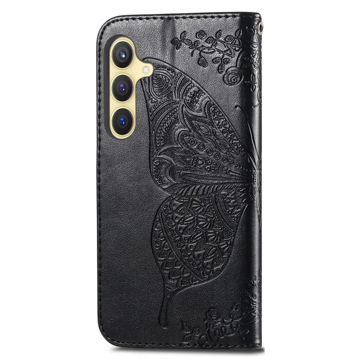 For Samsung Galaxy S24 Case Butterfly Pattern Leather Wallet Cover