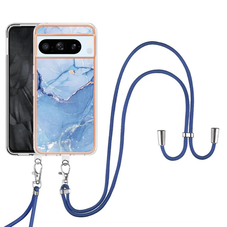 YB IMD Series-18 Style E for Google Pixel 8 Pro Case Soft TPU Marble Pattern 2.0mm Phone Cover