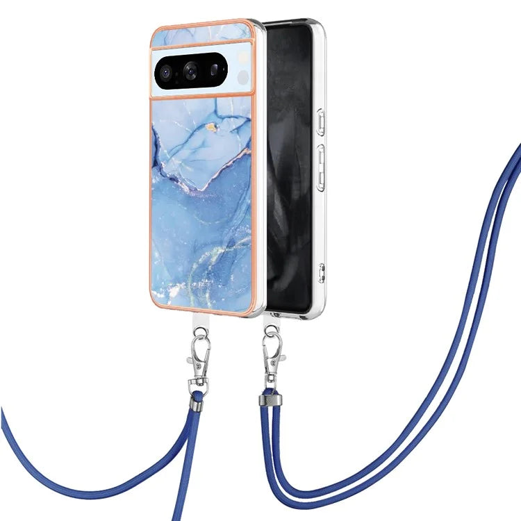 YB IMD Series-18 Style E for Google Pixel 8 Pro Case Soft TPU Marble Pattern 2.0mm Phone Cover