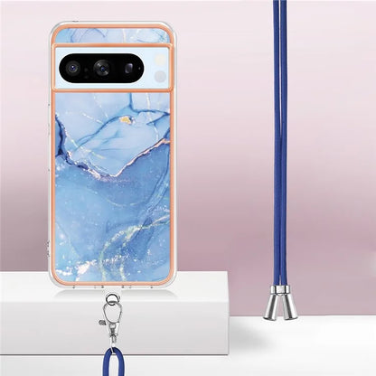 YB IMD Series-18 Style E for Google Pixel 8 Pro Case Soft TPU Marble Pattern 2.0mm Phone Cover