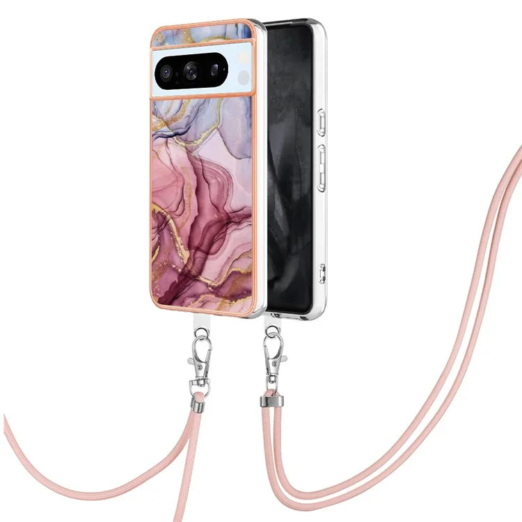 YB IMD Series-18 Style E for Google Pixel 8 Pro Case Soft TPU Marble Pattern 2.0mm Phone Cover