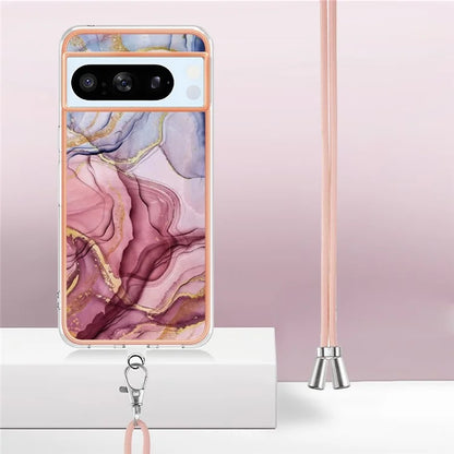 YB IMD Series-18 Style E for Google Pixel 8 Pro Case Soft TPU Marble Pattern 2.0mm Phone Cover