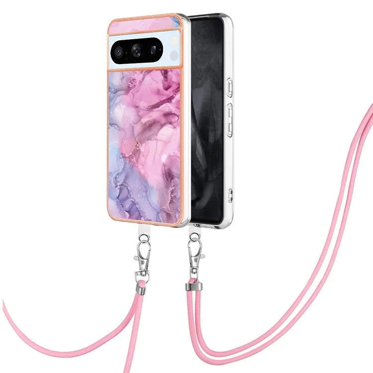 YB IMD Series-18 Style E for Google Pixel 8 Pro Case Soft TPU Marble Pattern 2.0mm Phone Cover