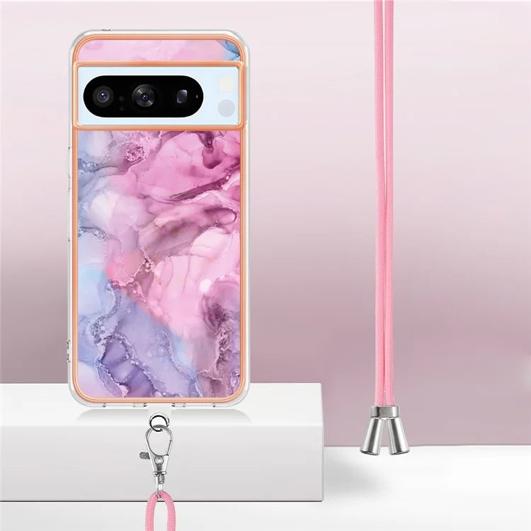 YB IMD Series-18 Style E for Google Pixel 8 Pro Case Soft TPU Marble Pattern 2.0mm Phone Cover