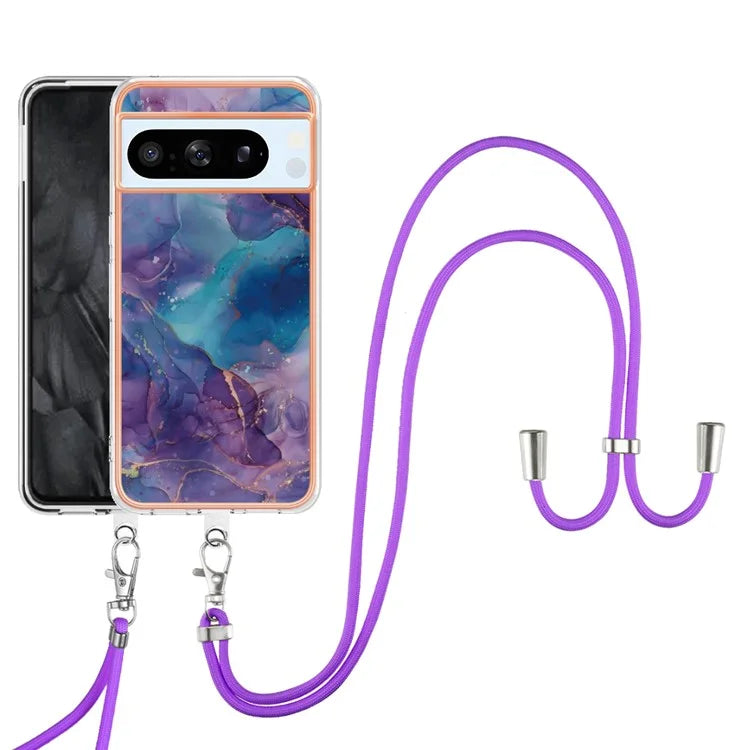 YB IMD Series-18 Style E for Google Pixel 8 Pro Case Soft TPU Marble Pattern 2.0mm Phone Cover