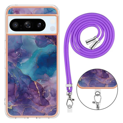 YB IMD Series-18 Style E for Google Pixel 8 Pro Case Soft TPU Marble Pattern 2.0mm Phone Cover