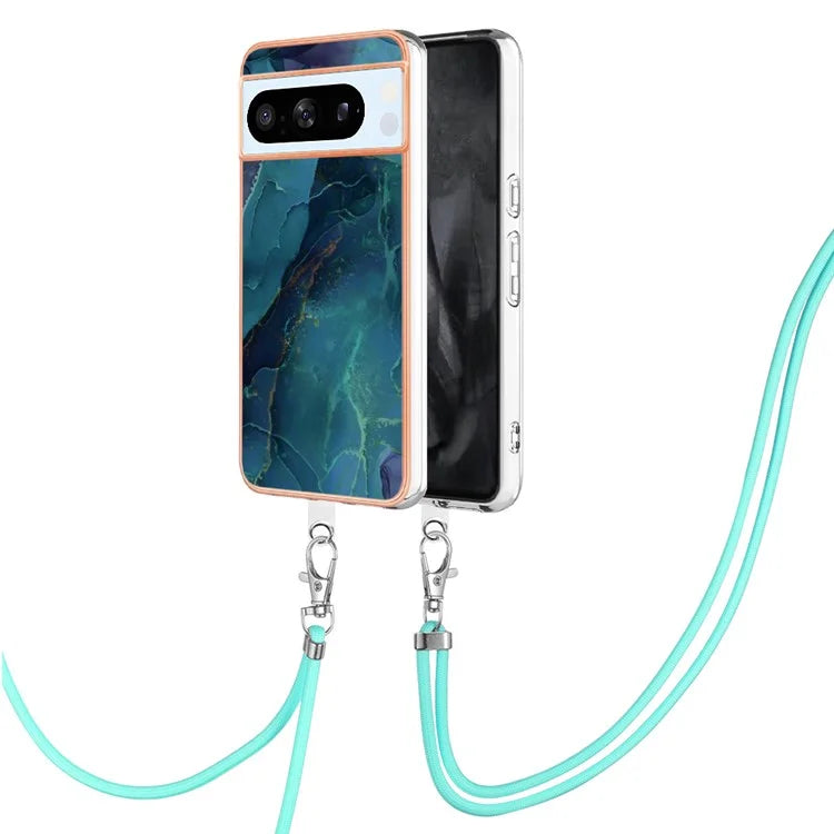 YB IMD Series-18 Style E for Google Pixel 8 Pro Case Soft TPU Marble Pattern 2.0mm Phone Cover