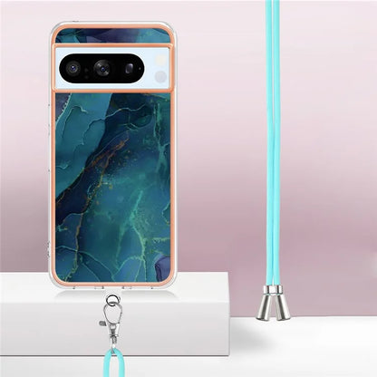 YB IMD Series-18 Style E for Google Pixel 8 Pro Case Soft TPU Marble Pattern 2.0mm Phone Cover