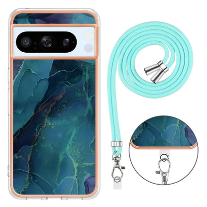 YB IMD Series-18 Style E for Google Pixel 8 Pro Case Soft TPU Marble Pattern 2.0mm Phone Cover