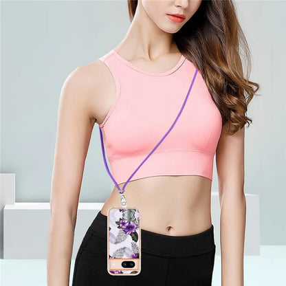 YB IMD Series-4 For Google Pixel 8a Case Marble Flower Pattern Phone Cover with Adjustable Lanyard
