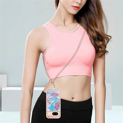 YB IMD Series-4 For Google Pixel 8a Case Marble Flower Pattern Phone Cover with Adjustable Lanyard