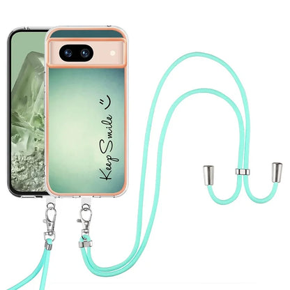 YB IMD Series-21 Style-D for Google Pixel 8a TPU Case Pattern Phone Cover with Lanyard