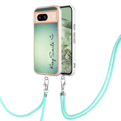 YB IMD Series-21 Style-D for Google Pixel 8a TPU Case Pattern Phone Cover with Lanyard